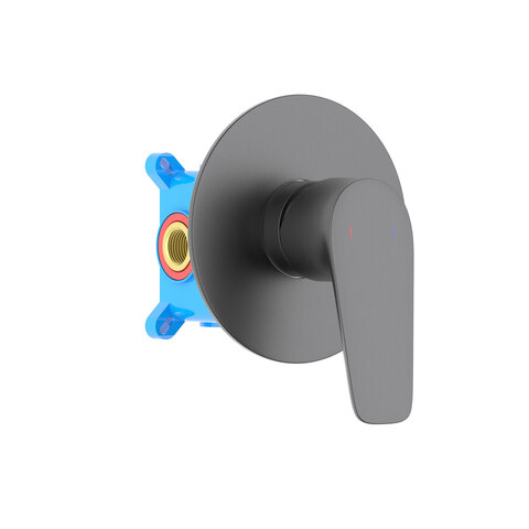 Aquatek AQ1166BGM AQ1166BGM БЕТТА смеситель для душа (внешняя и скрытая часть), шлиф. черный хром
