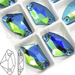 Пришивные стразы купить оптом форма Galactic Aquamarine AB