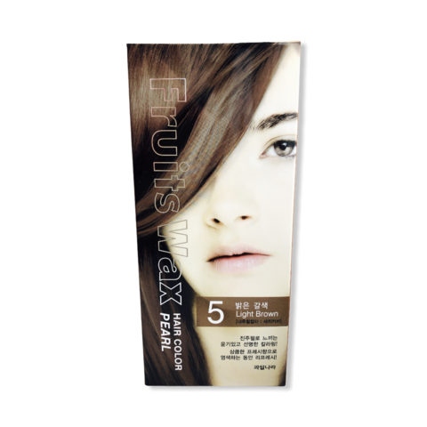 WELCOS Fruits Wax Pearl Hair Color #05 Light Brown 60ml*60g