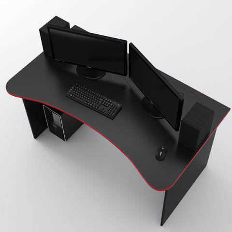 Стол Компьютерный SURF 1400 Черный/Красный