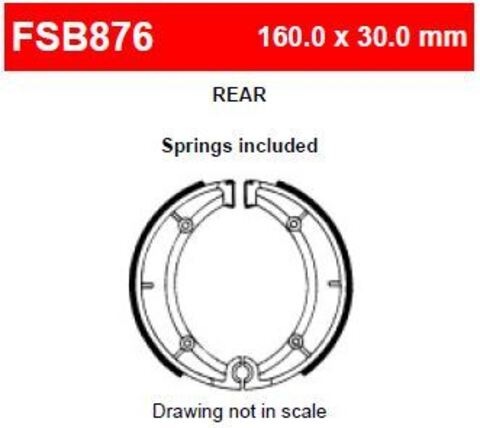 FSB876 Тормозные колодки барабанные MOTO, коробка 2 шт