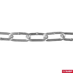 ЗУБР DIN 763, 6 мм, L 30 м, длиннозвенная цепь, Профессионал (4-304030-06)