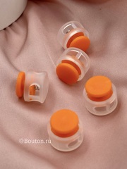 Фиксаторы шнура для одежды пластиковые оранжевые