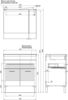 Aquanet 182706 Компл.2 - Тумба Верона 75 напольная 1 ящ. 2 дв. цв.белый (182706)