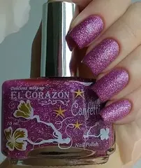 El Corazon Лак Confetti 508a  сиреневый насыщенный
