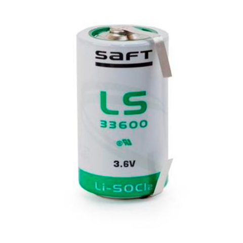 Батарейка литиевая LS 33600 / D SAFT 3.6V 17000 mAh, с выводами