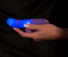 Фиолетовый мини-вибратор Flashing Mini Vibe - 15,2 см. - 