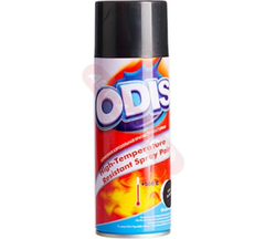 Краска-спрей ODIS термостойкая черный 500С №1200 450мл (12)