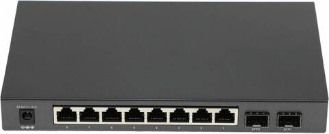 TP-Link SG2210P, 8-портовый гигабитный настольный PoE Smart коммутатор, 8 гигабитных портов RJ45 + 2 SFP-слота, 802.3af/at, до 61 Вт PoE