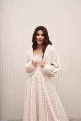 Пудровый кардиган с пуговицами