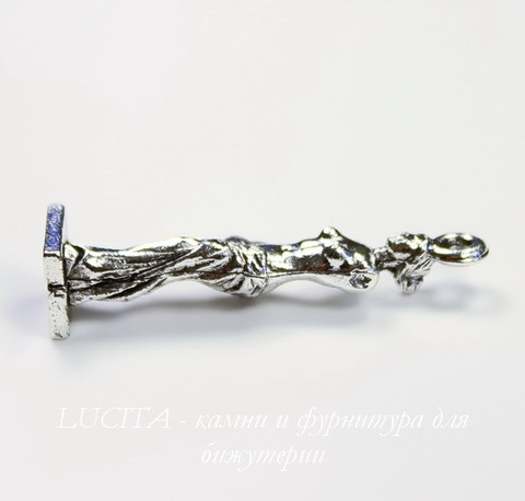 Подвеска Quest Beads "Венера Милосская" 3D (цвет-античное серебро) 30х7 мм