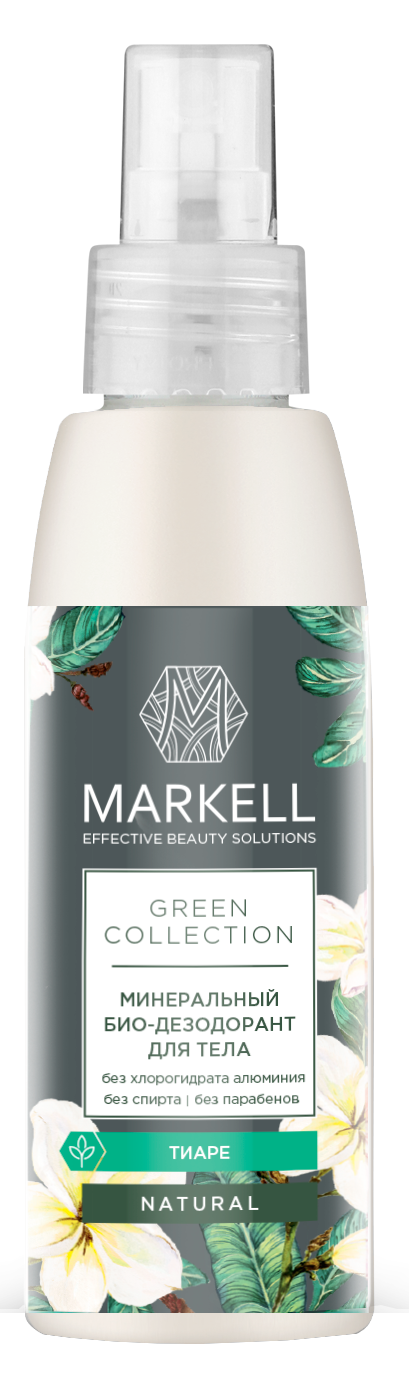 MARKELL Green Collection Минеральный Био-дезодорант для тела Тиаре 100мл