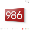 Номер на дверь 986, табличка на дверь для офиса, квартиры, кабинета, аудитории, склада, красная 120х70 мм, Айдентика Технолоджи