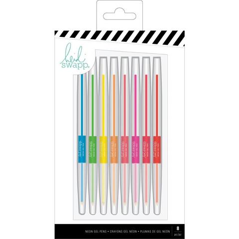 Гелевые неоновые цветные ручки. Heidi Swapp Memory Planner Gel Pens- Color Fresh, Neon -8 шт