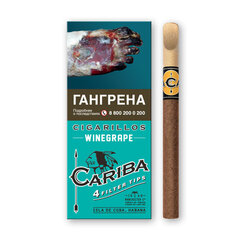 Сигариллы с деревянным мундштуком CARIBA Winegrape (4шт.)