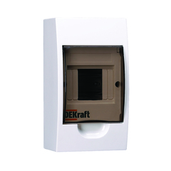 Щиток распределительный навесной DEKraft ЩРН-П-4, 4 модуля, IP41, пластиковый