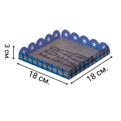 Коробочка для печенья For real man, 18 х 18 х 3 см