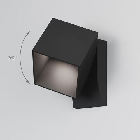 Уличный настенный светодиодный светильник Elektrostandard Fjord 35195/W черный