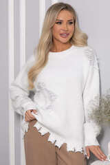 Свитер рваный Наиль (белый) Б14420-13М LT Collection