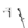 Aquatek AQ1812CR AQ1812CR НИКА смеситель для раковины 90 без донного клапана с гигиеническим ручным душем
