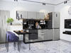 Прямая модульная кухня Фрейм-01 Grey Silk - Graphite 1782*2300*600