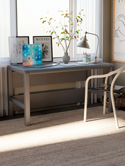 Стол компьютерный Мадейра из натуральной сосны, деревянный, серый