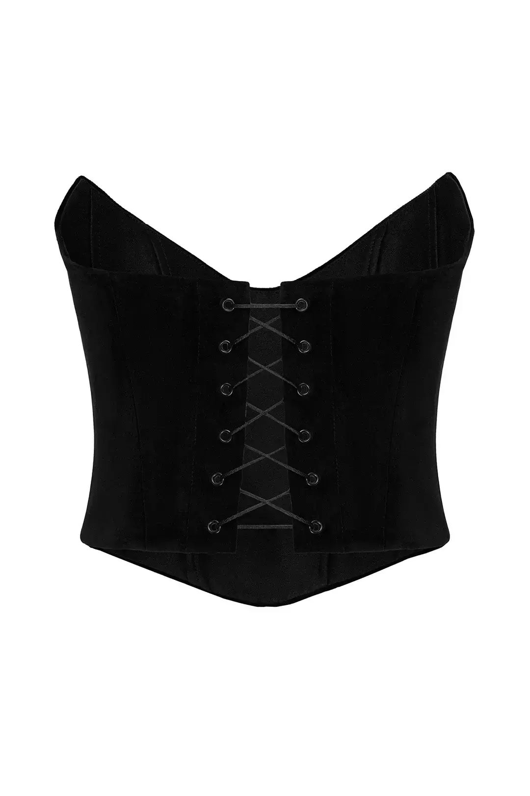 Корсет бархатный черный