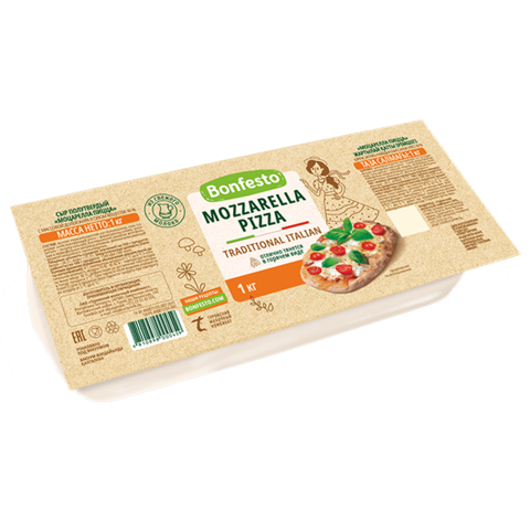 Сыр моцарелла пицца Бонфесто 45% 1КГ