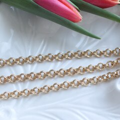 Цепочка 6 мм, позолота, 35 см, А113-1 (35см)
