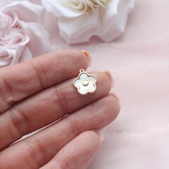 УЦЕНКА!!!Подвеска Цветок с перламутром 13*12 мм, позолота, У067