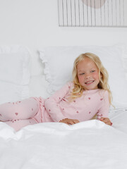 пижама  для девочки  К 1618/холодный розовый,милые сердечки