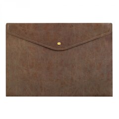 
          Папка-конверт на кнопке Alingar, A4, 235х330 мм, 180 мкм, горизонтальная, ассорти, "4 цвета кожи"