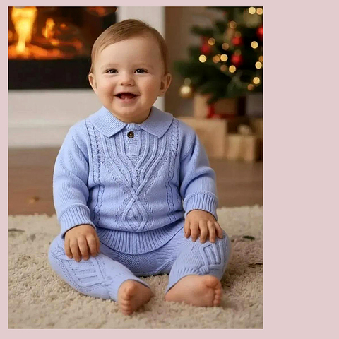 Костюм вязаный детский (62-74) 260106-L1207