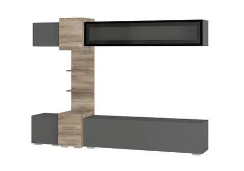 Гостиная Рейн графит / дуб каньон