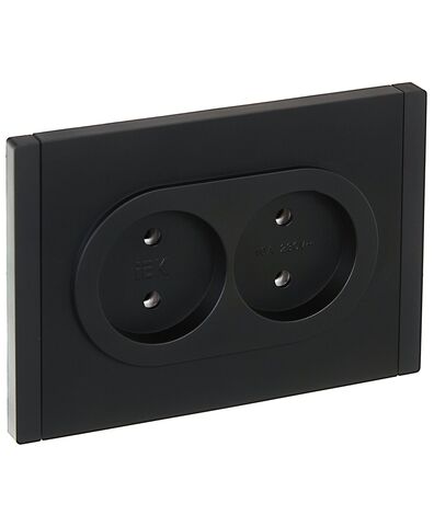 FORTE&PIANO Роз. 2-я без з/к з/ш б/к 10А FP126 чер. IEK