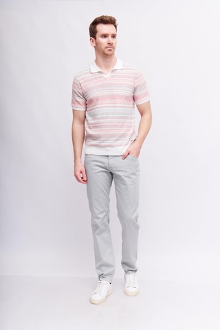 RAGMAN Поло вязаное в полоску