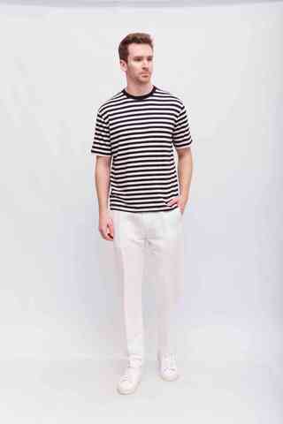 DIGEL Футболка в полоску изо льна с эластаном