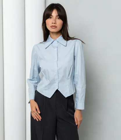 Рубашка жен. (р-р (42-44), Голубой)