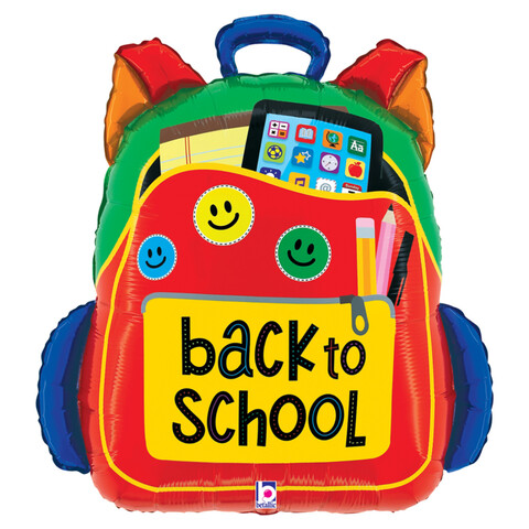 Шар фигура, школьный рюкзак, 64 см