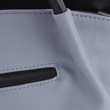 Сумка Саломея 362 гладкий серо-голубой + черный