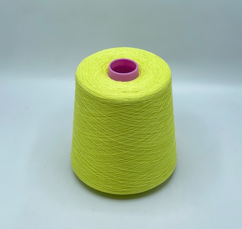 Бобинная пряжа,Cotton, 2540м. 100%Хлопок, Лайм(163), 39334