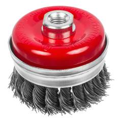 45-2-208 Щетка-крацовка чашечная, усиленная, витая стальная проволока, посадочная гайка М14, 80мм (РемоКолор)