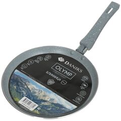 Блинница алюминий, 24 см, антиприг, Daniks, Гранит Олимп, JD-PM-24-DB-IND, индукц