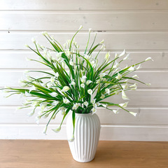Каллы искусственные цветы 12 веток, Белые, более 90 голов, 53 см.