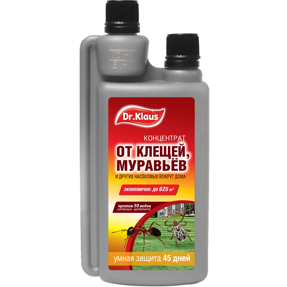 Dr.Klaus Концентрированное средство от клещей, муравьев и других насекомых,  250 мл | Купить по цене 645.0 рублей