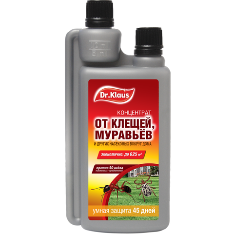 Dr.Klaus Концентрированное средство от клещей, муравьев и других насекомых, 250 мл