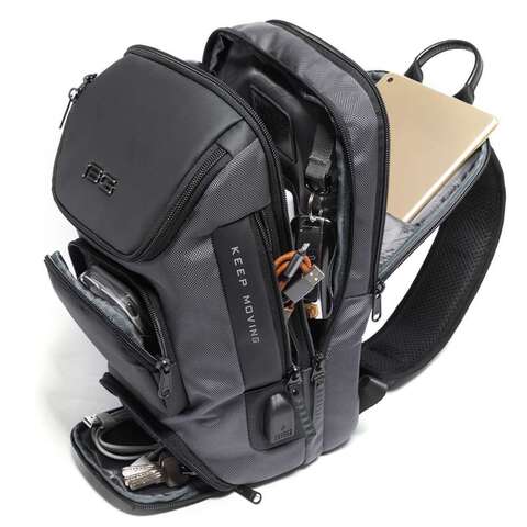 Картинка рюкзак однолямочный Bange BG-7086 grey - 3