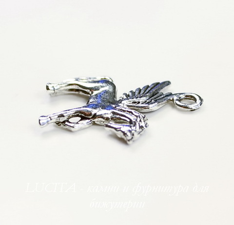 Подвеска Quest Beads "Пегас" (цвет-античное серебро) 23х19 мм