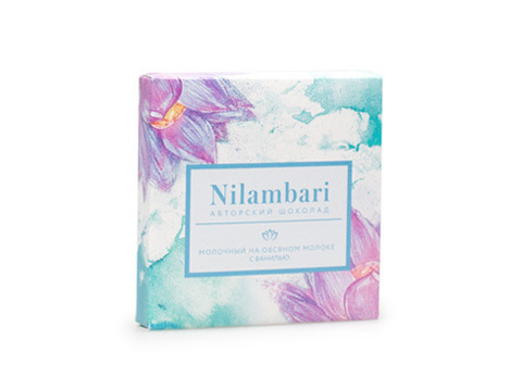 Шоколад на овсяном молоке с ванилью Nilambari, 65г
