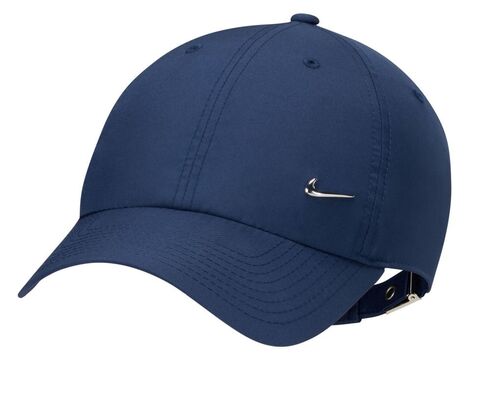 Кепка теннисная Nike Dri-Fit Club Unstructured Metal Swoosh Cap - midnight navy/metallic silver